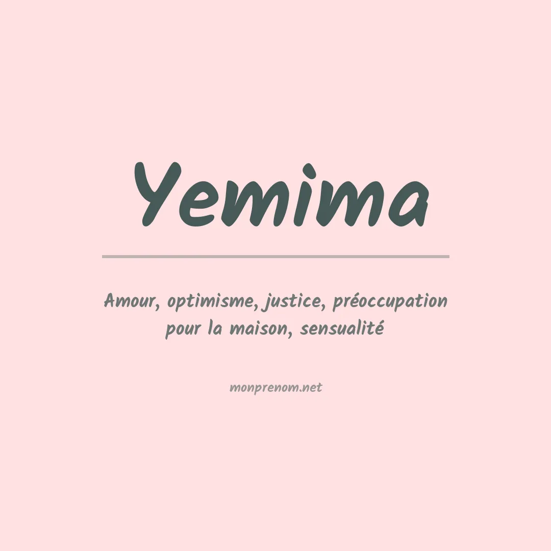 Signification du Prénom Yemima Signification du Prénom Yemima