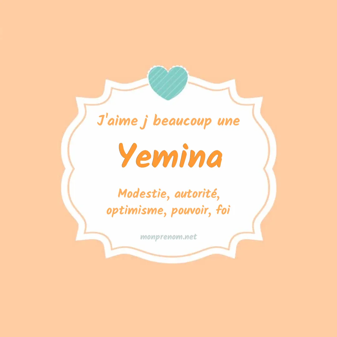 j'aime beaucoup Yemina