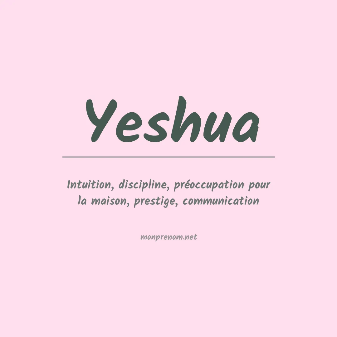 Signification du Prénom Yeshua