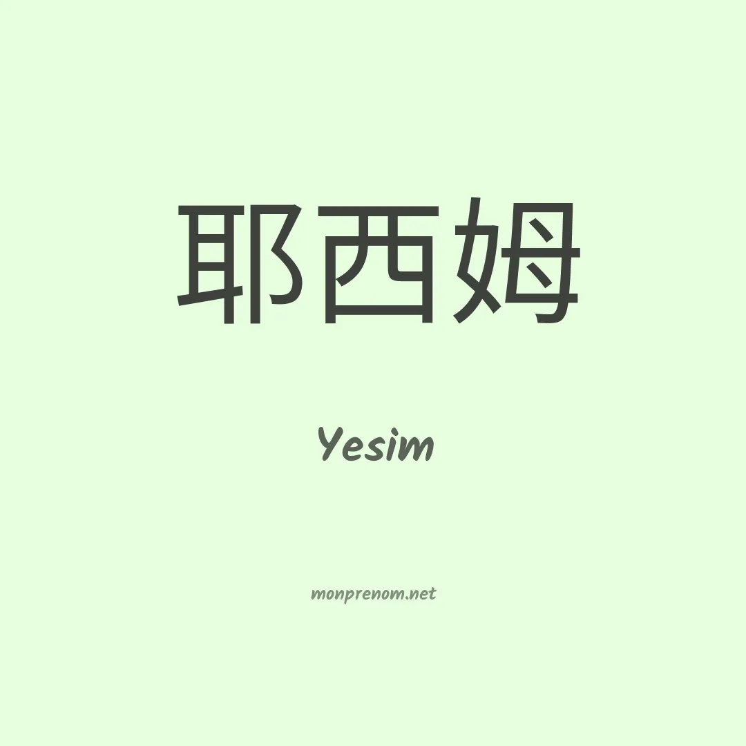 Yesim en chino