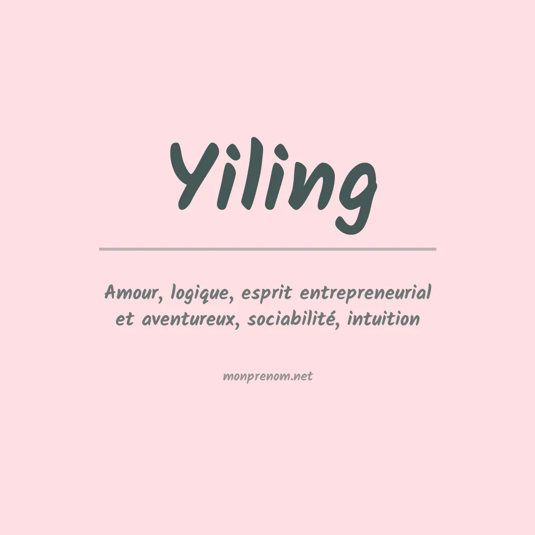 Signification du Prénom Yiling Signification du Prénom Yiling