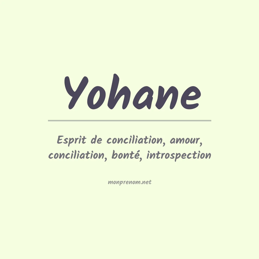 Signification du Prénom Yohane Signification du Prénom Yohane