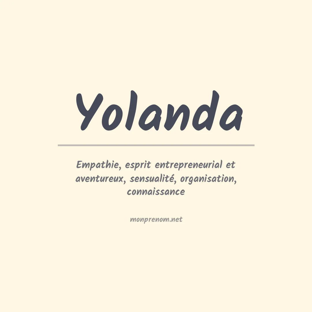 Signification du Prénom Yolanda
