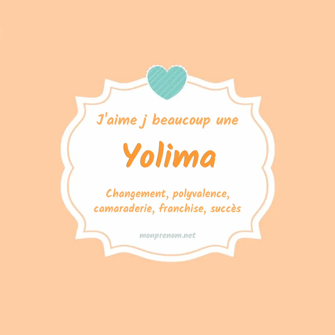 j'aime beaucoup Yolima
