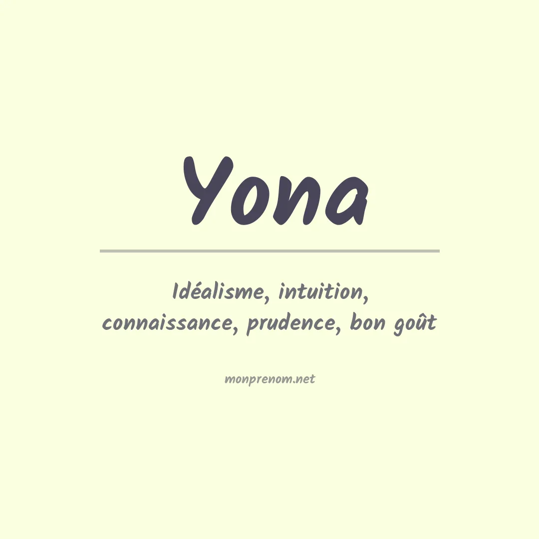 Signification du Prénom Yona