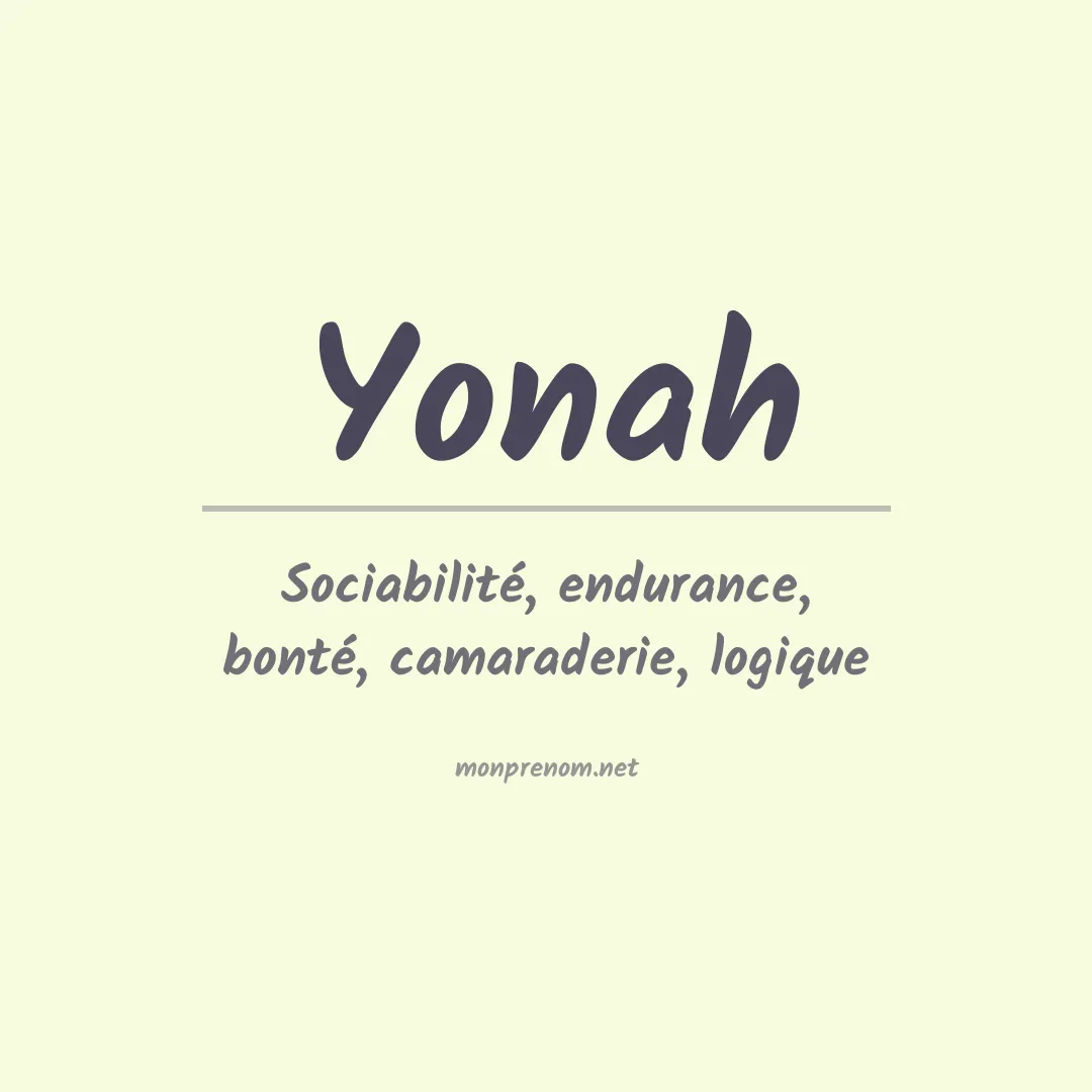 Signification du Prénom Yonah