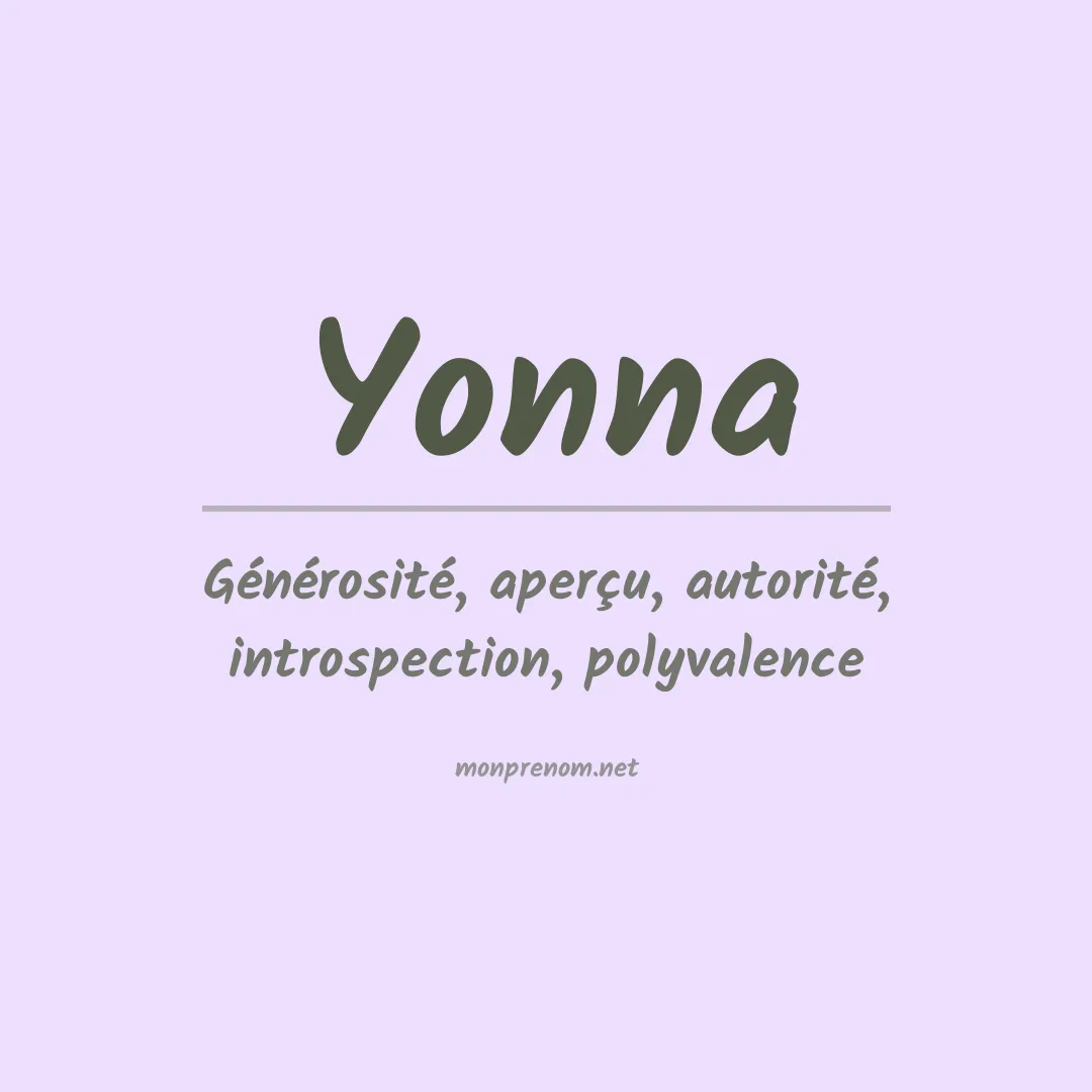 Signification du Prénom Yonna Signification du Prénom Yonna