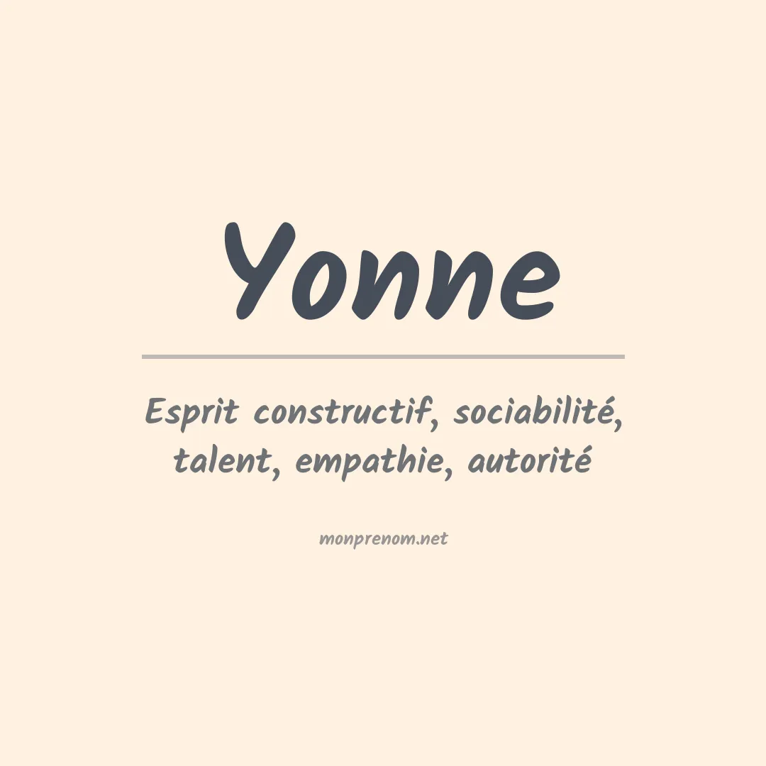 Signification du Prénom Yonne