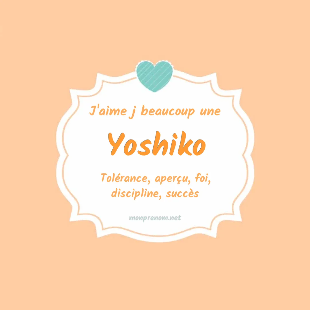 j'aime beaucoup Yoshiko