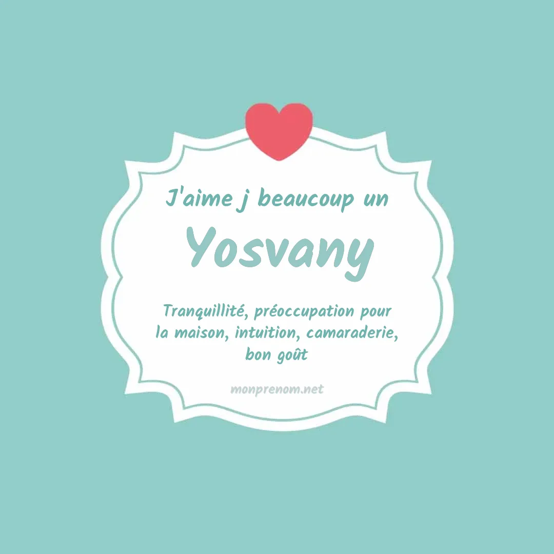 j'aime beaucoup Yosvany