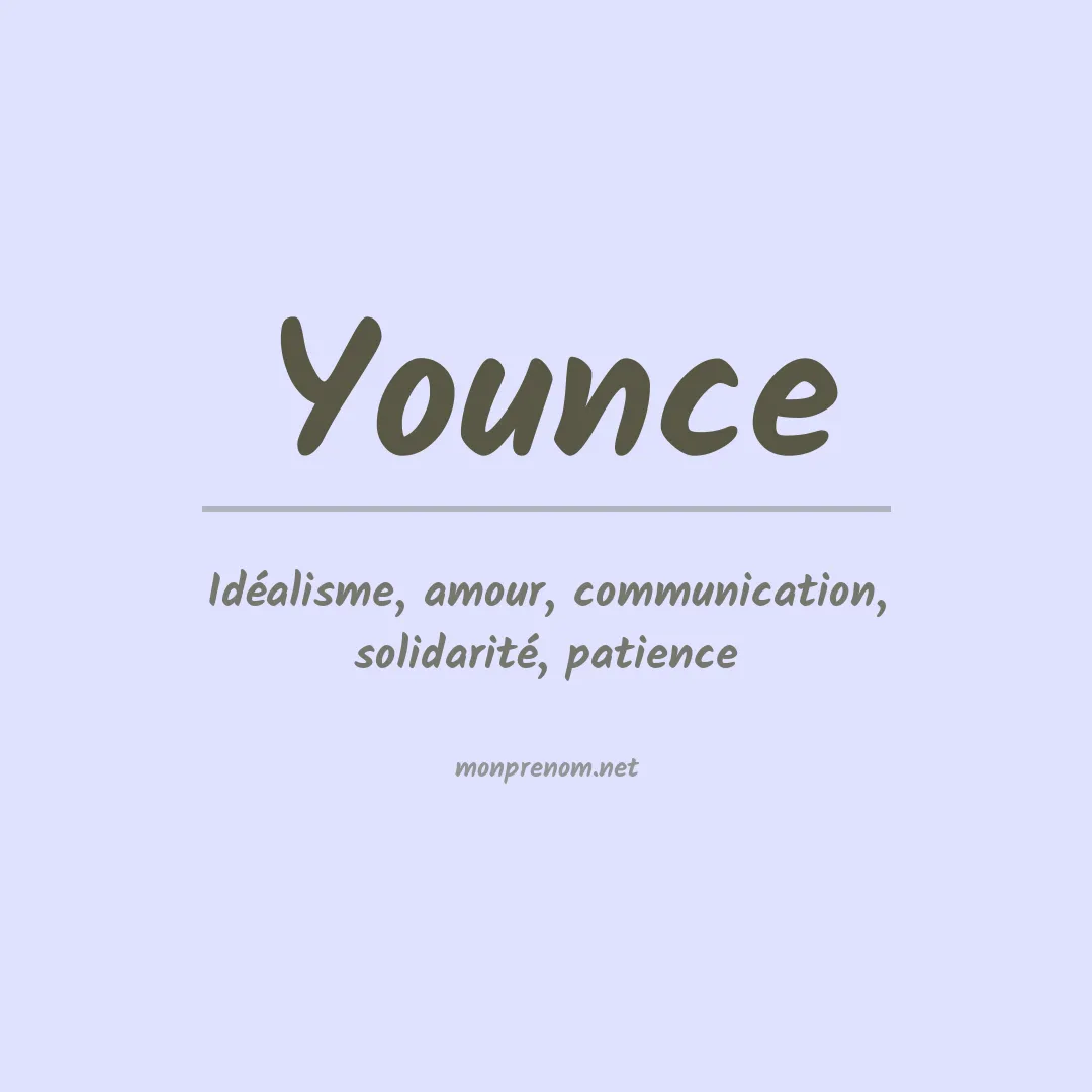 Signification du Prénom Younce