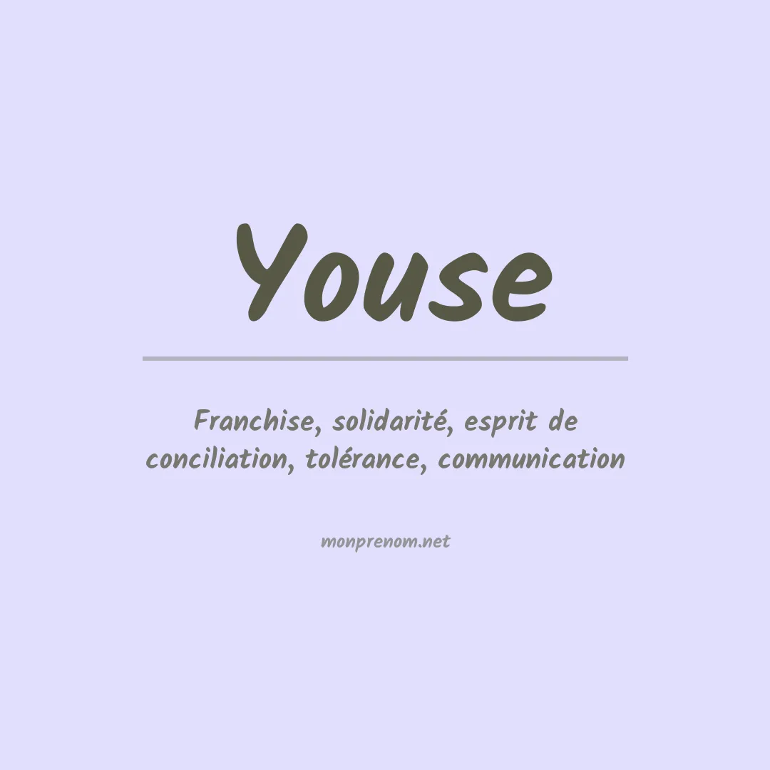 Signification du Prénom Youse