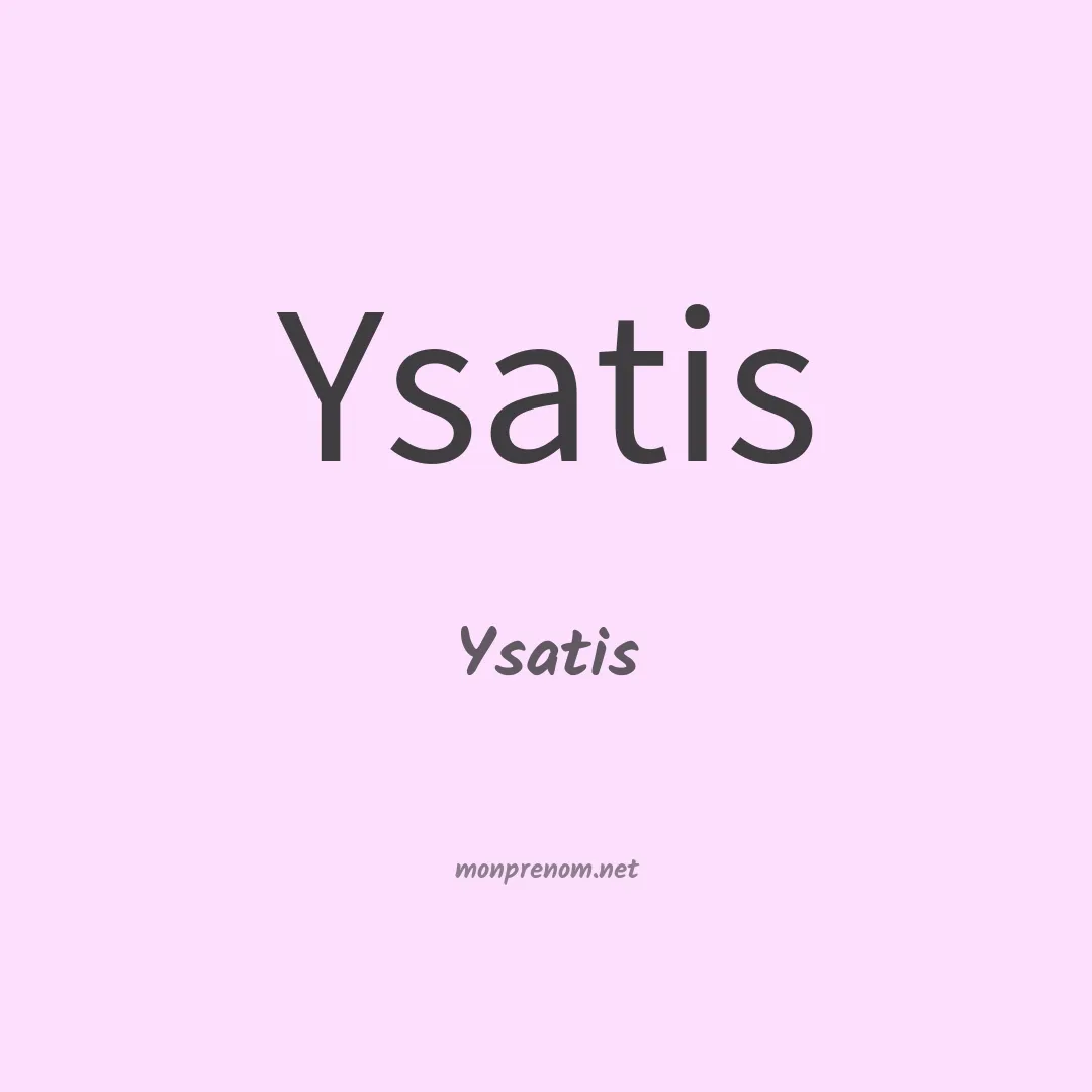 Ysatis en chino