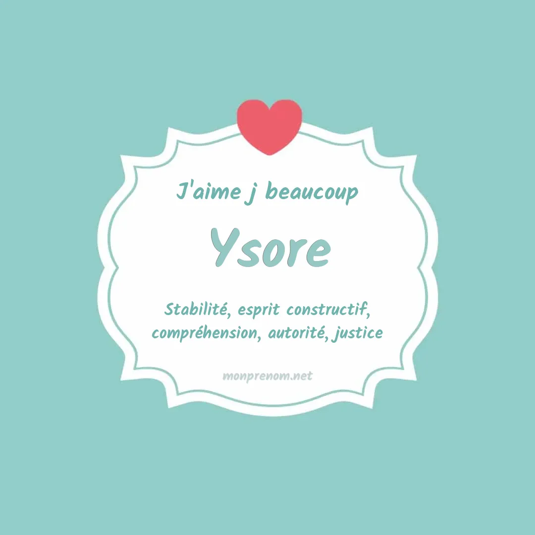 j'aime beaucoup Ysore