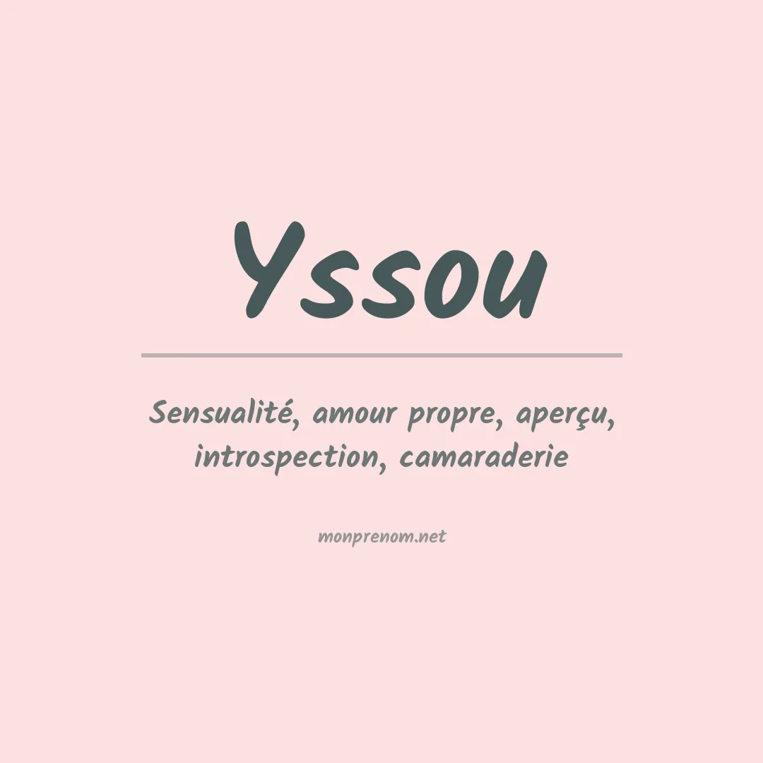 Signification du Prénom Yssou Signification du Prénom Yssou
