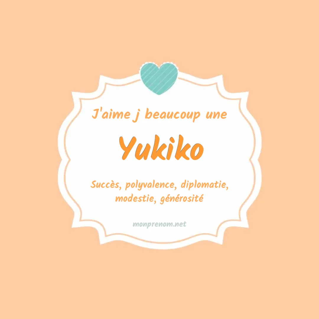 j'aime beaucoup Yukiko