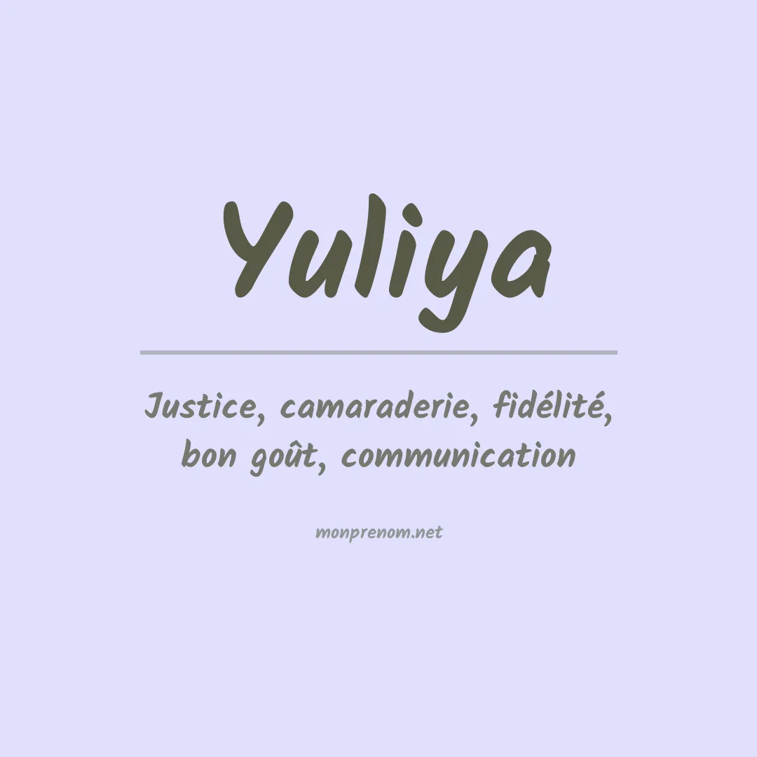 Signification du Prénom Yuliya Signification du Prénom Yuliya