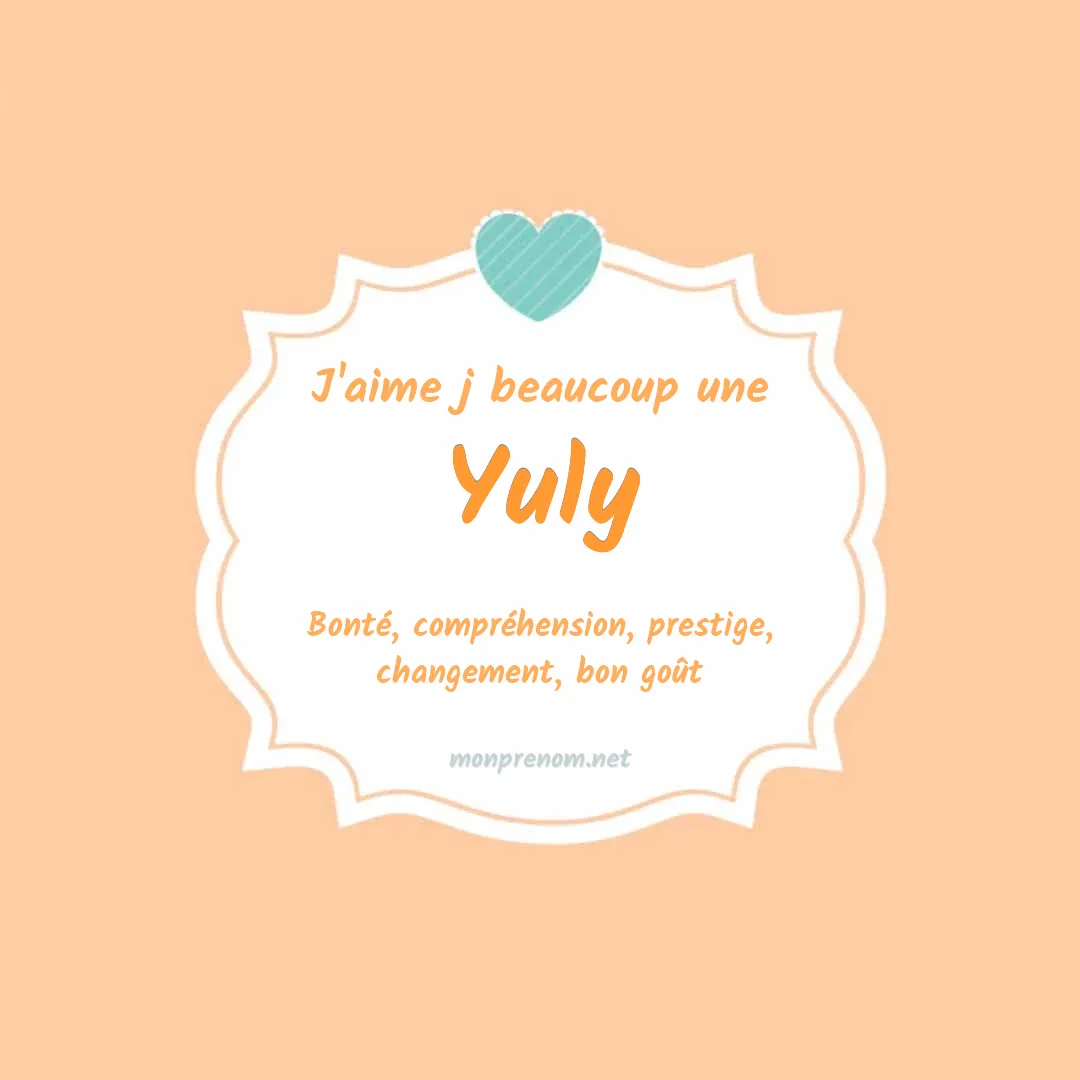 j'aime beaucoup Yuly