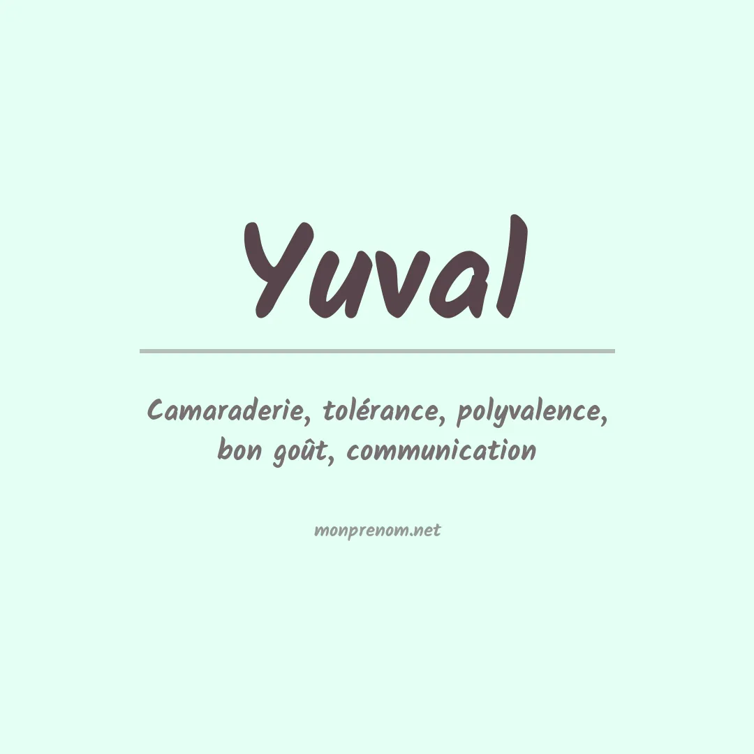 Signification du Prénom Yuval Signification du Prénom Yuval