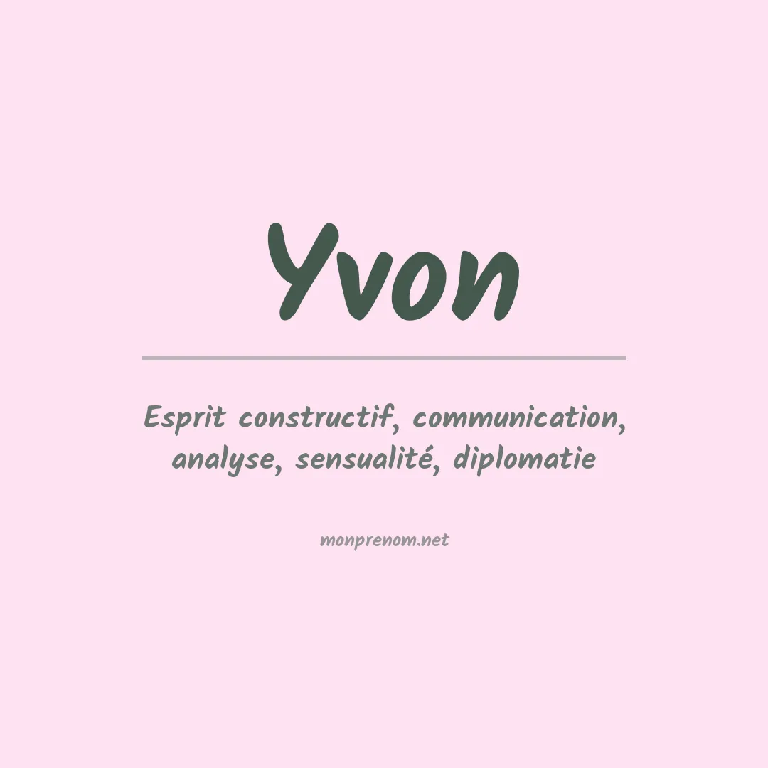 Signification du Prénom Yvon