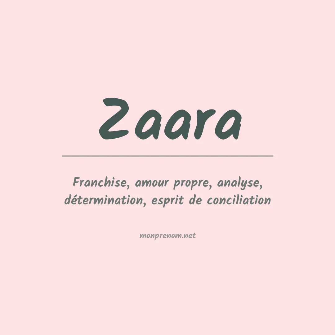 Signification du Prénom Zaara Signification du Prénom Zaara