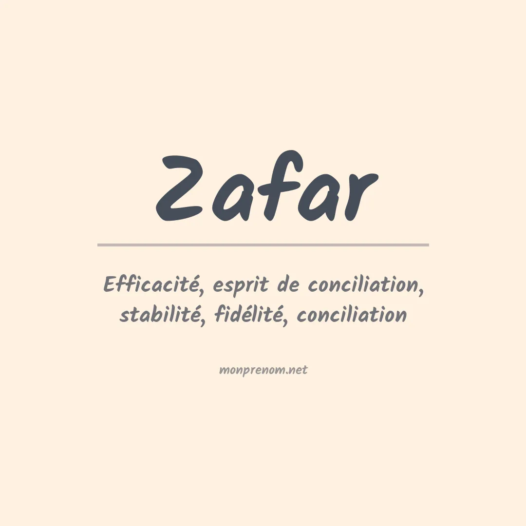 Signification du Prénom Zafar