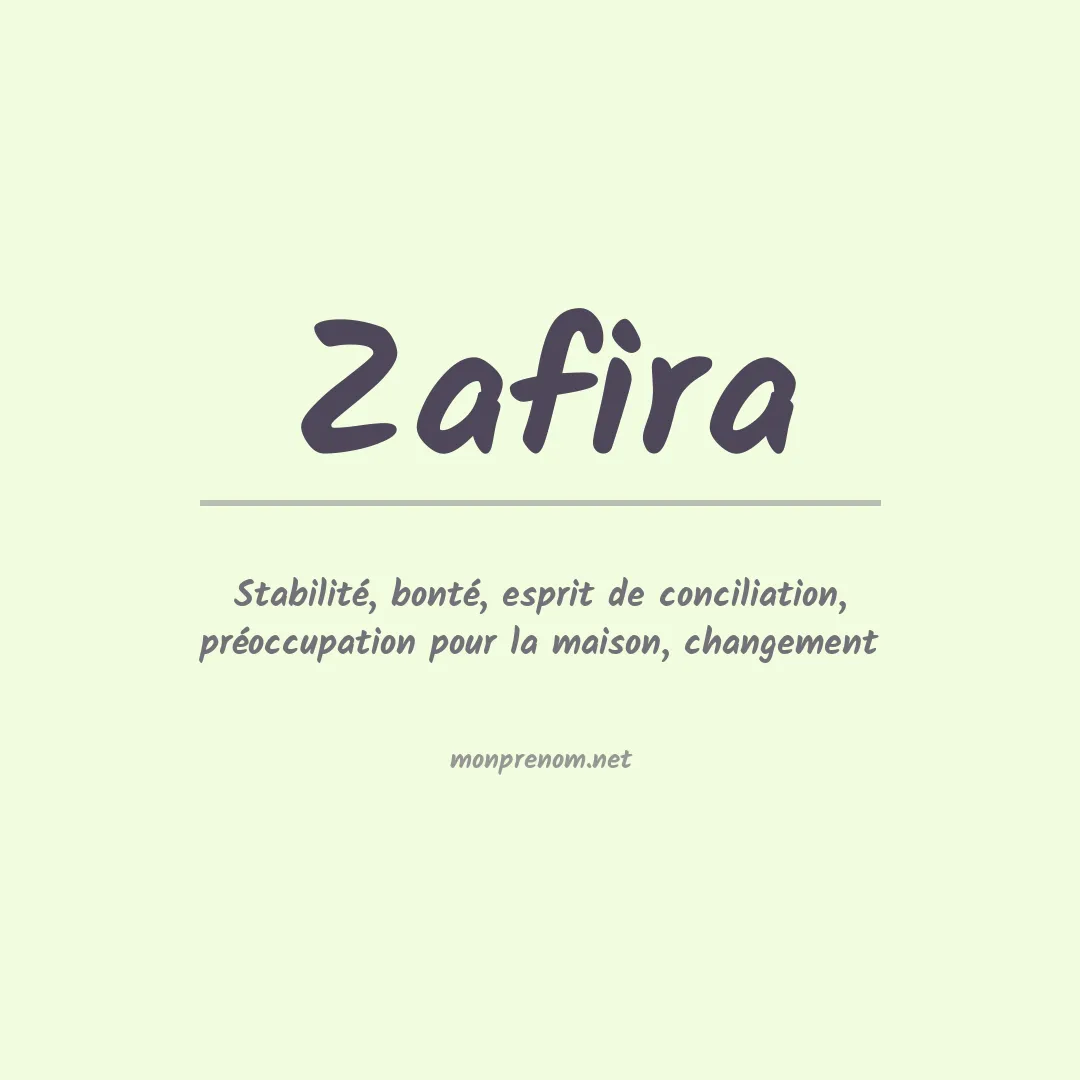 Signification du Prénom Zafira