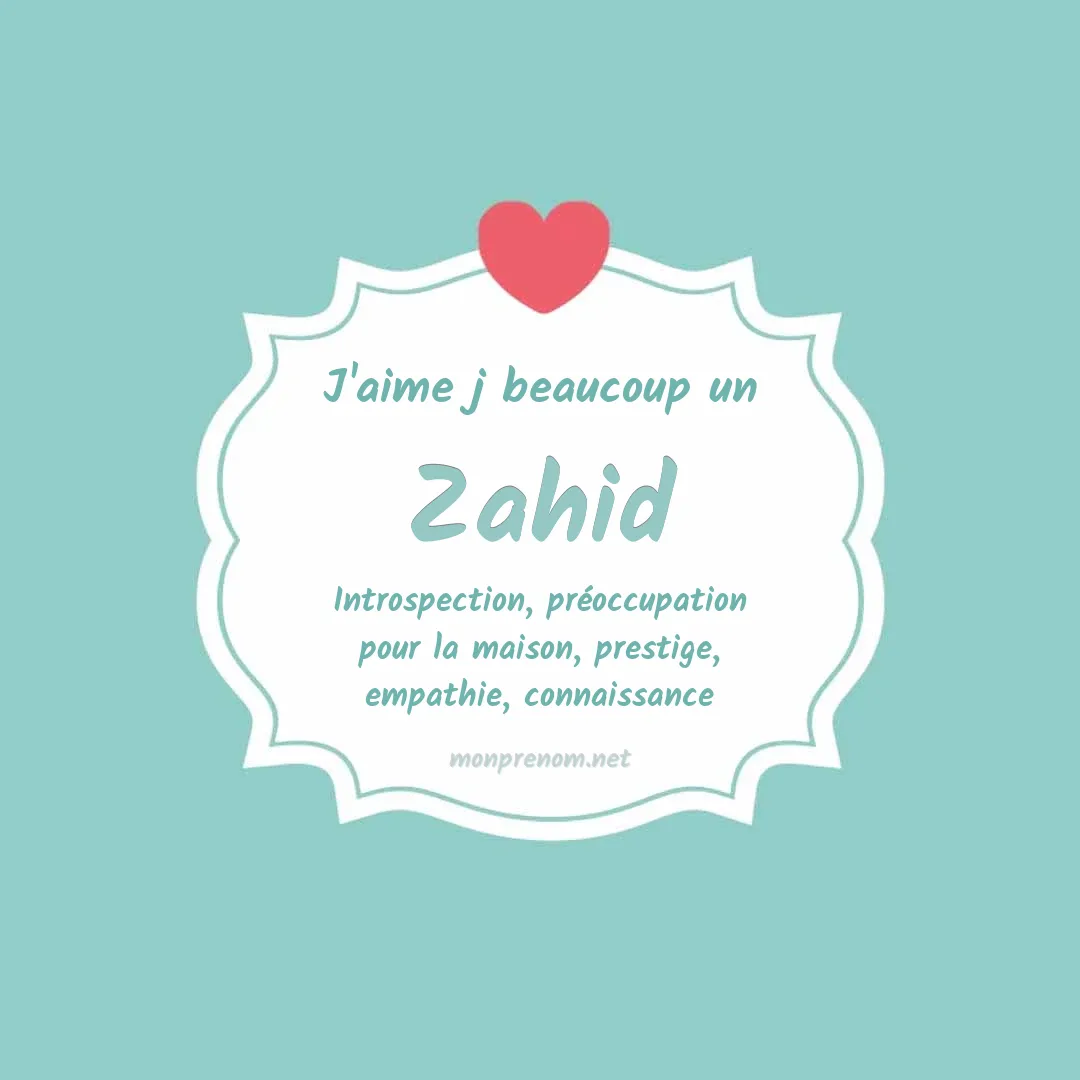 j'aime beaucoup Zahid