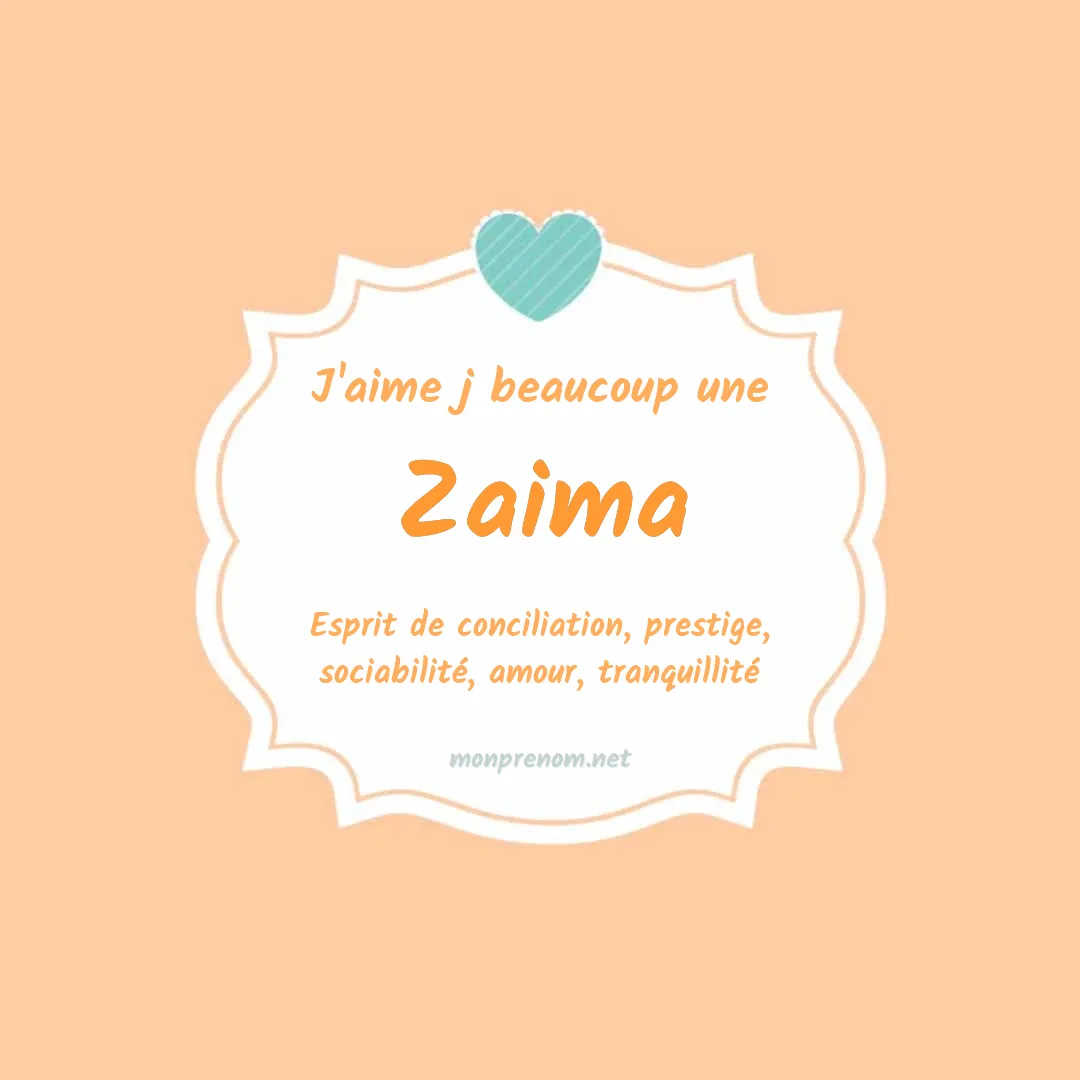 j'aime beaucoup Zaima