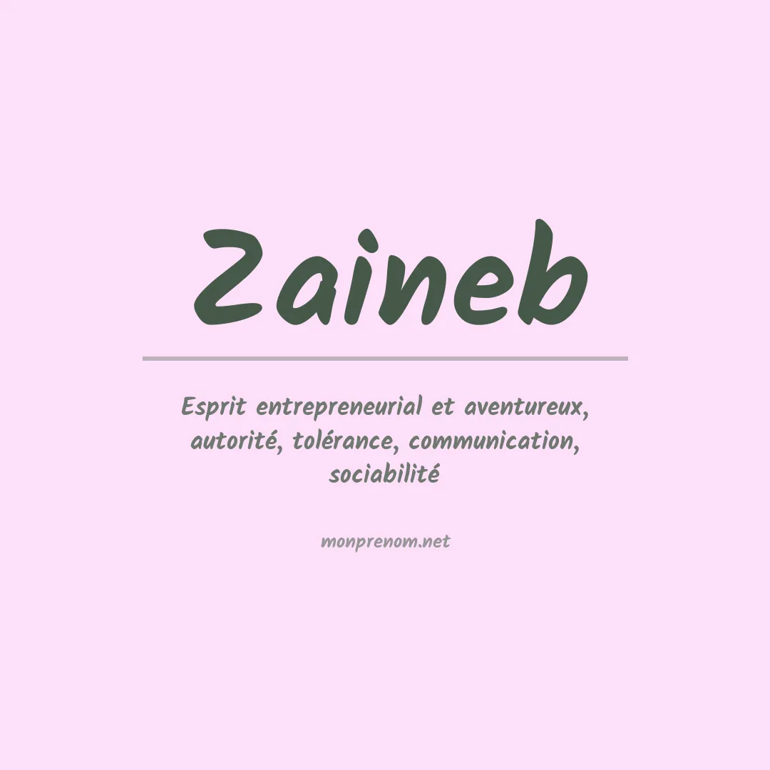 Signification du Prénom Zaineb Signification du Prénom Zaineb