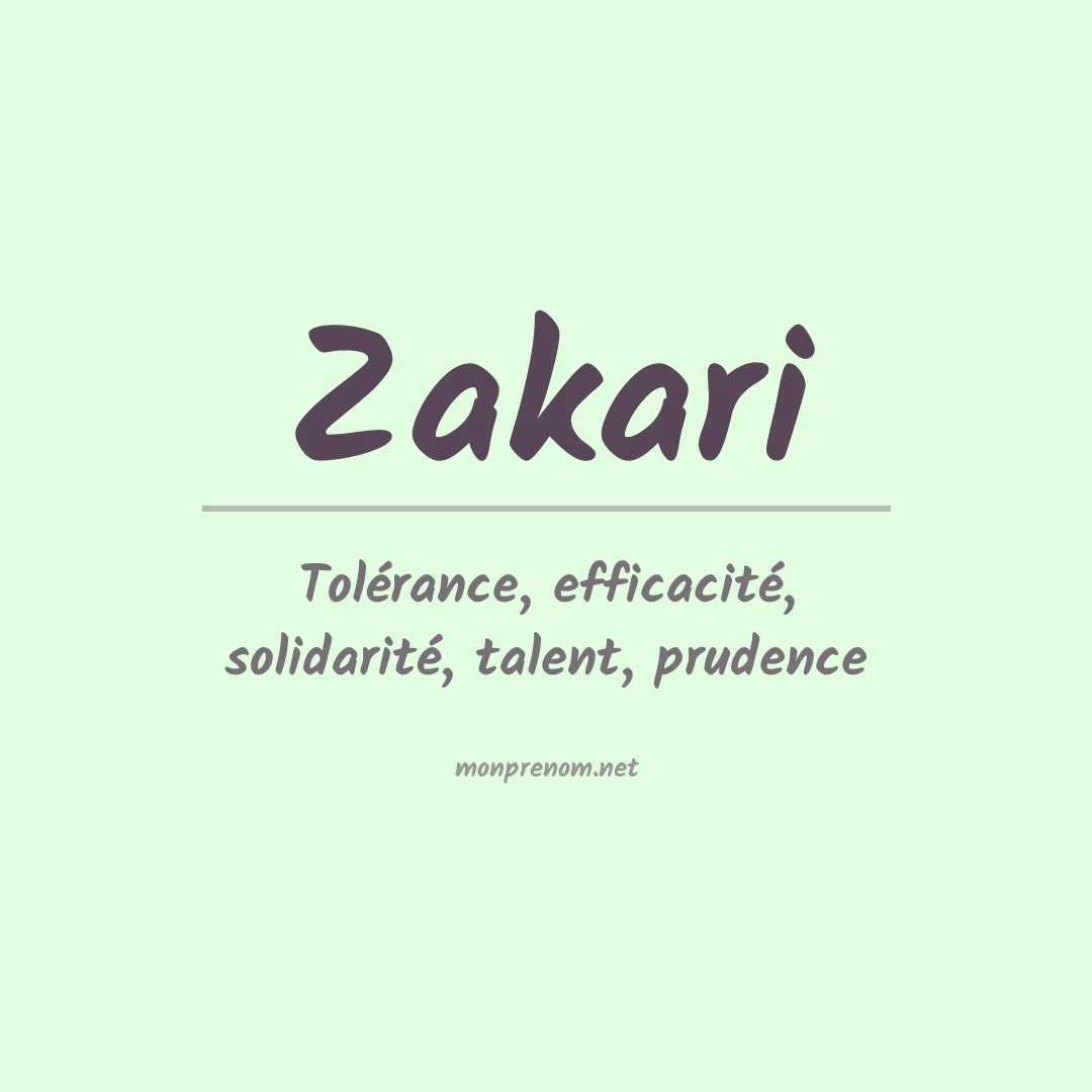 Signification du Prénom Zakari Signification du Prénom Zakari
