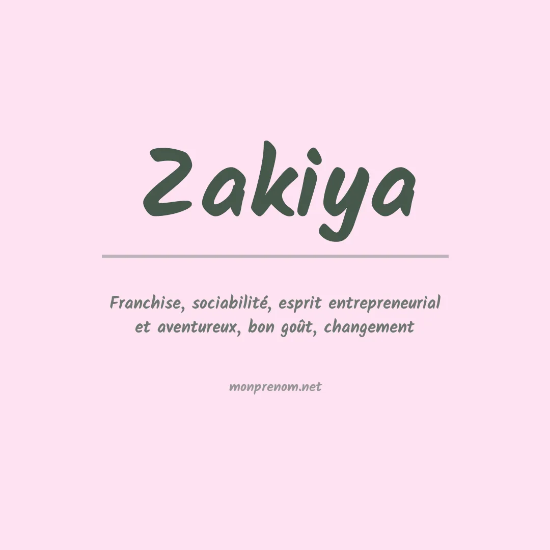 Signification du Prénom Zakiya Signification du Prénom Zakiya