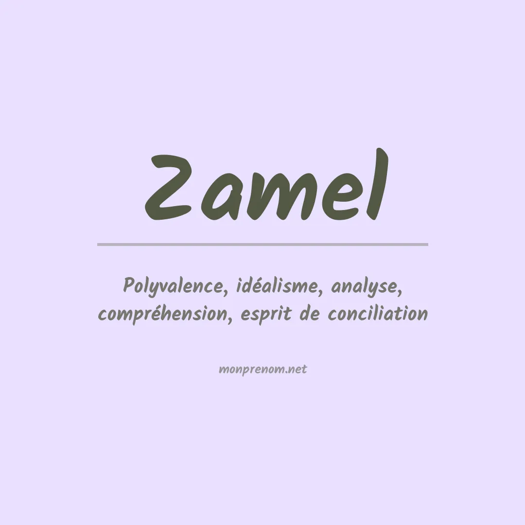 Signification du Prénom Zamel Signification du Prénom Zamel