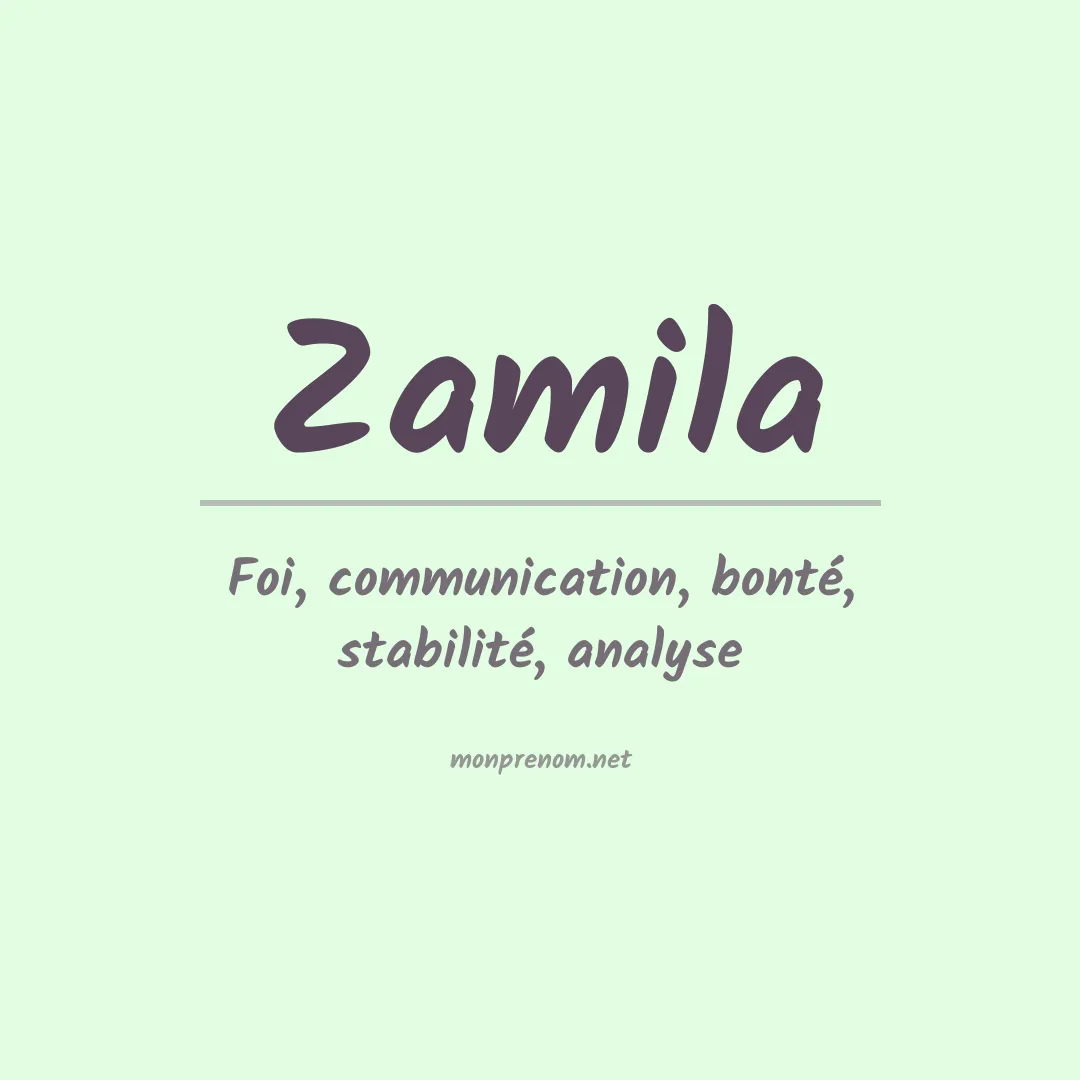 Signification du Prénom Zamila