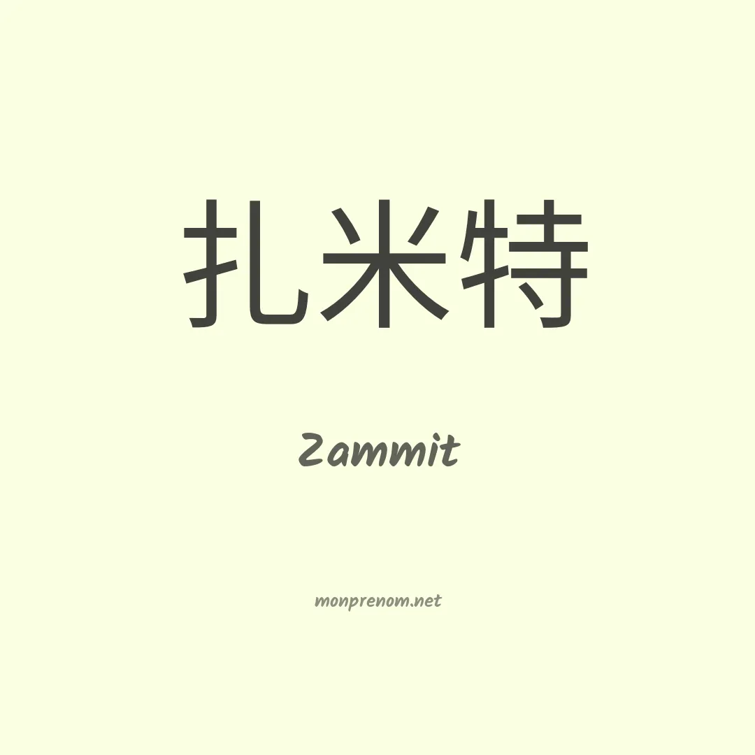 Zammit en chino