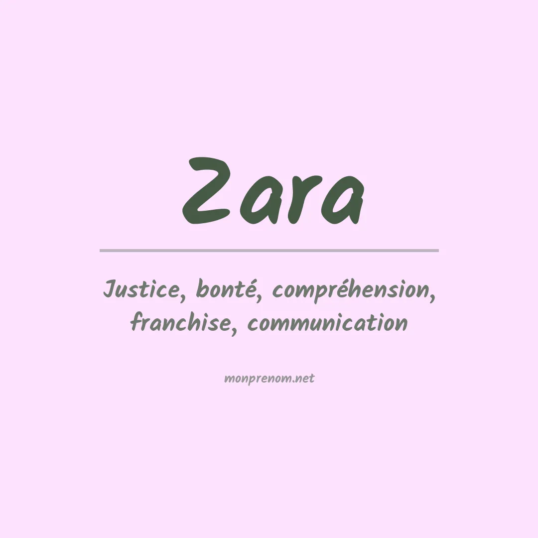 Signification du Prénom Zara