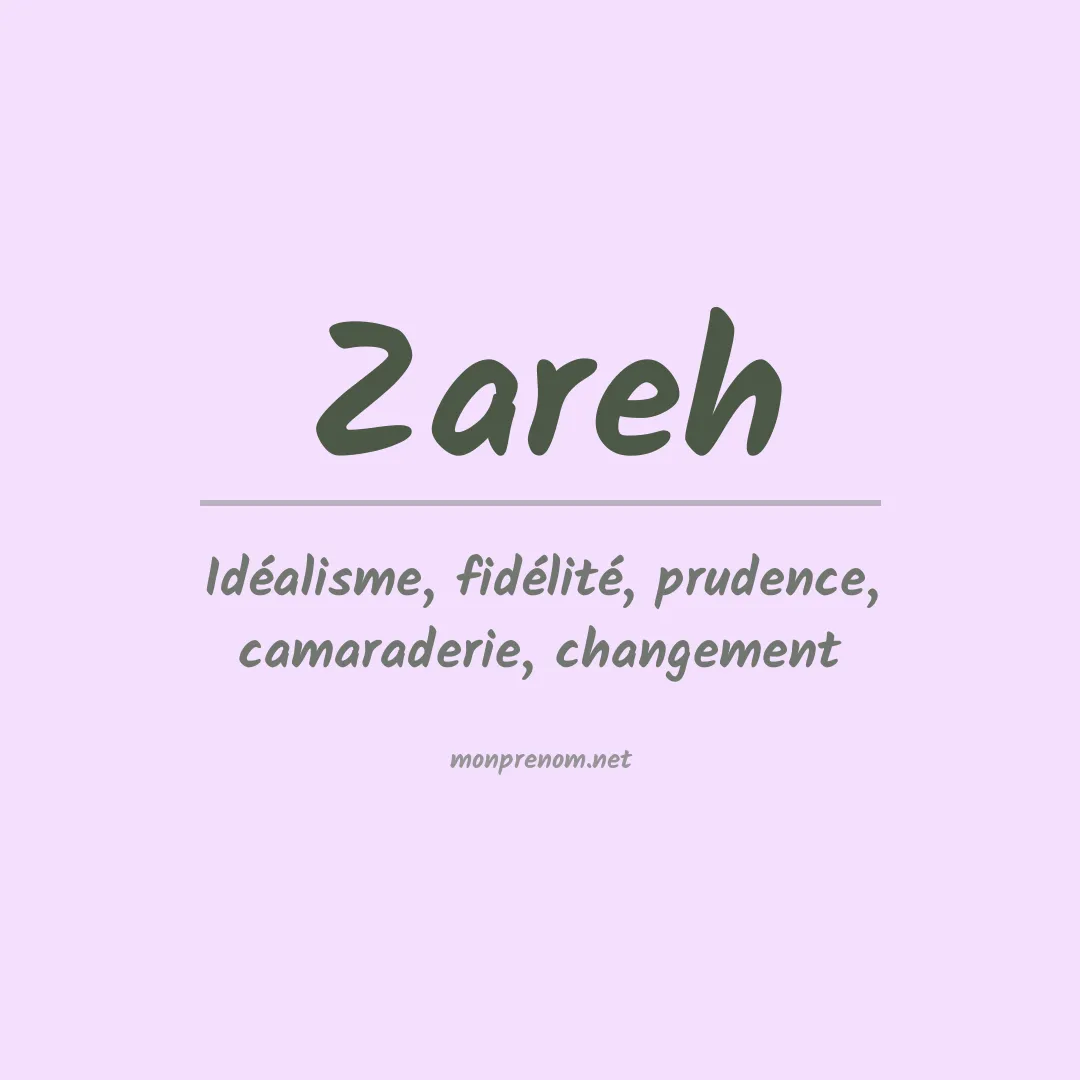 Signification du Prénom Zareh