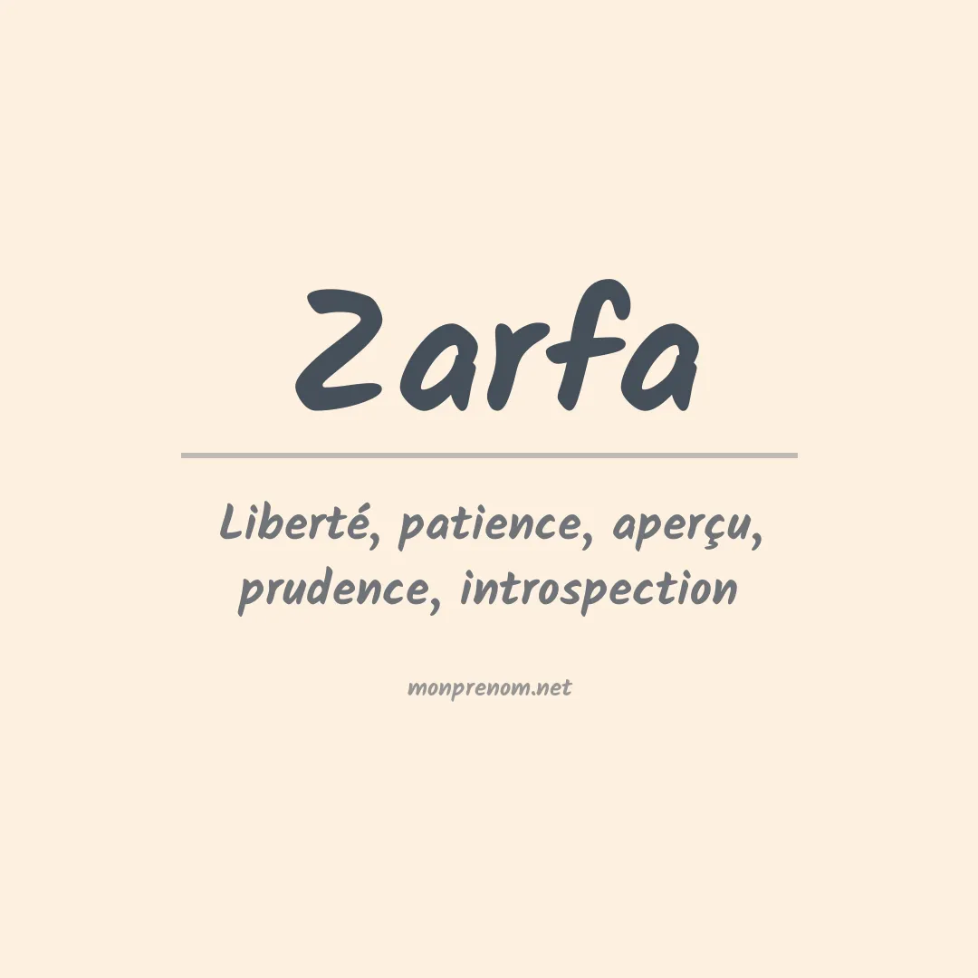 Signification du Prénom Zarfa Signification du Prénom Zarfa