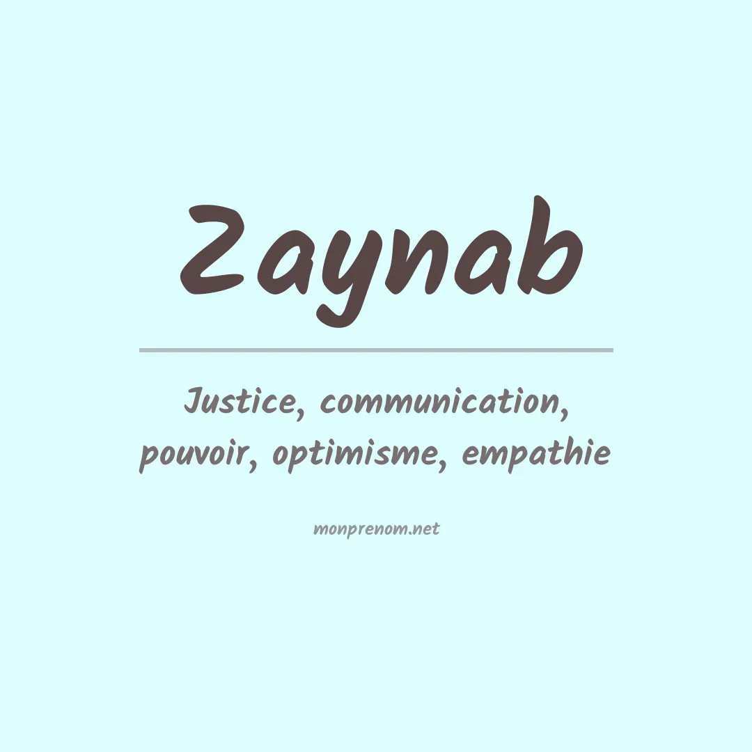 Signification du Prénom Zaynab