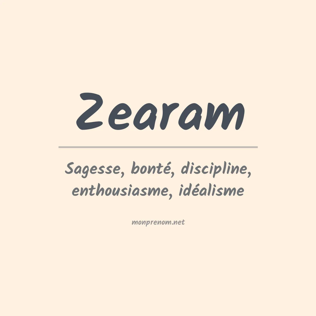 Signification du Prénom Zearam Signification du Prénom Zearam