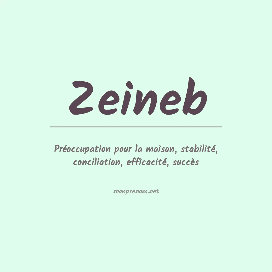 Signification du Prénom Zeineb