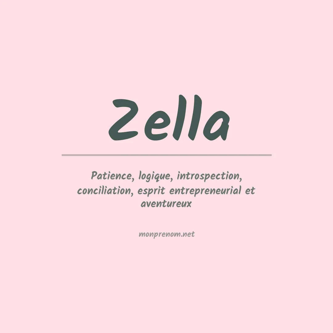 Signification du Prénom Zella