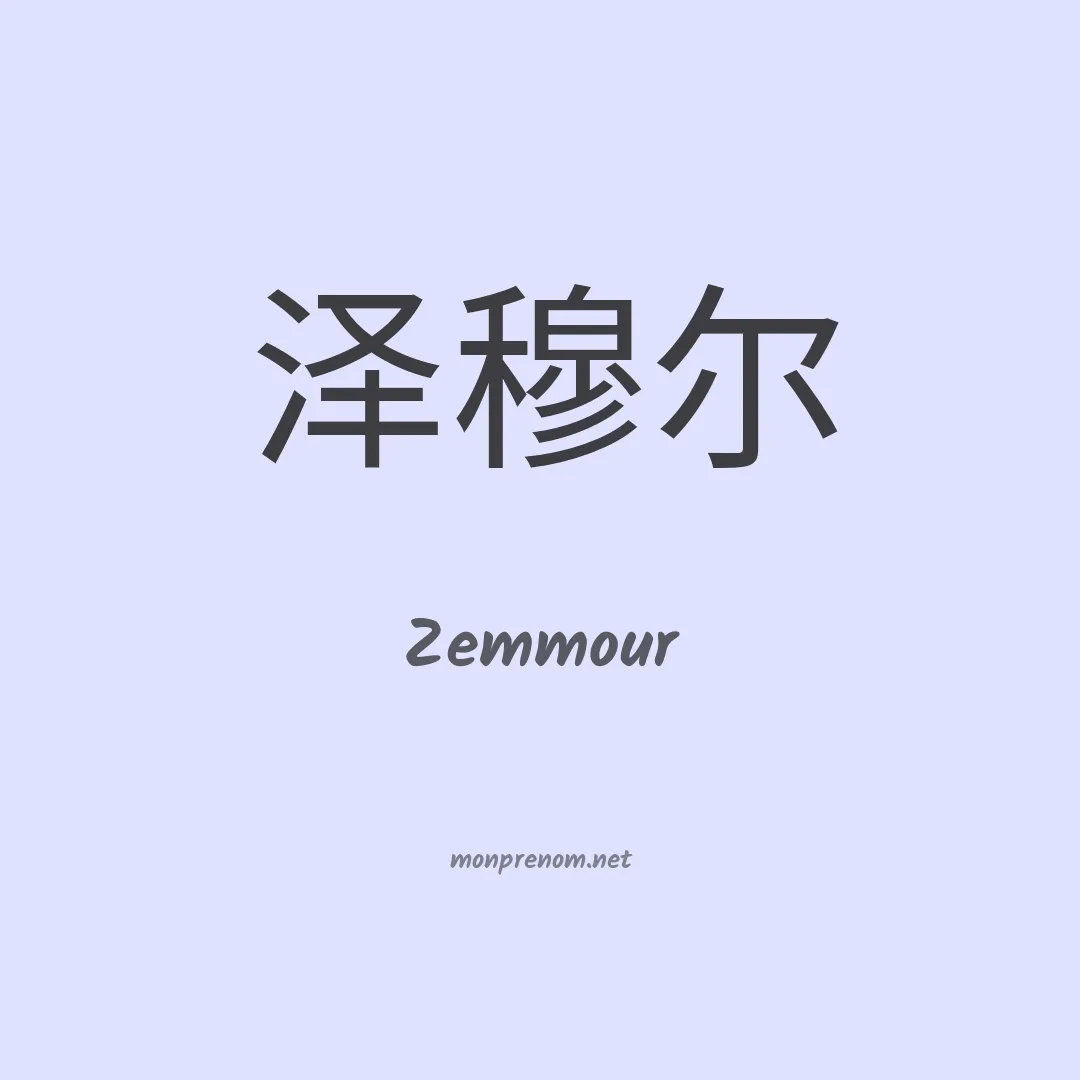 Zemmour en chino