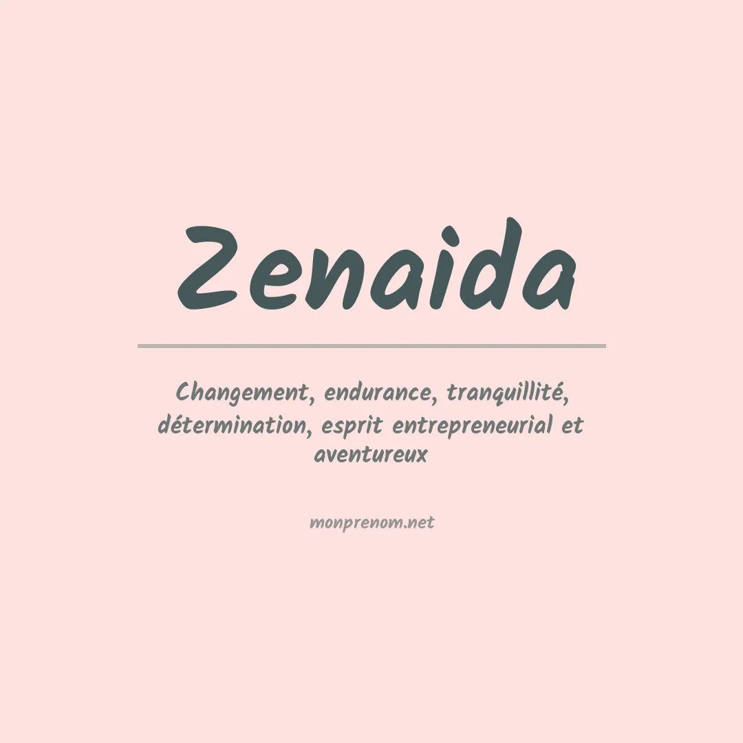 Signification du Prénom Zenaida