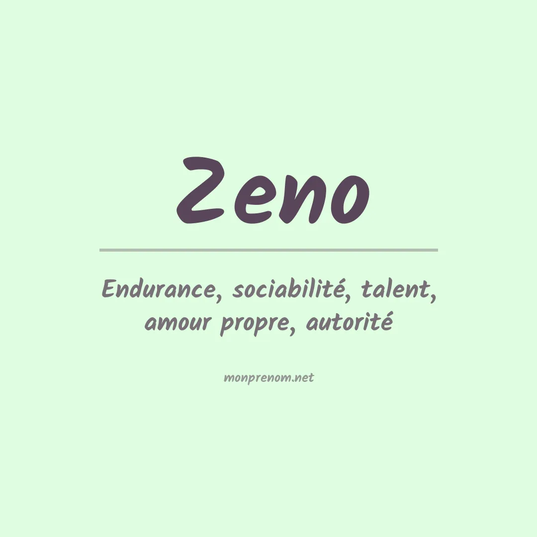 Signification du Prénom Zeno