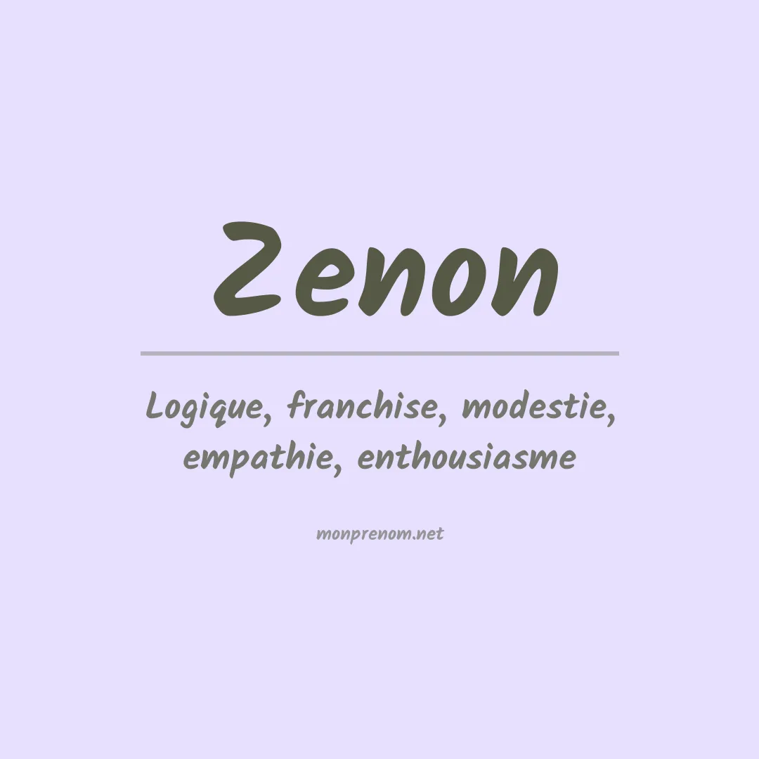 Signification du Prénom Zenon