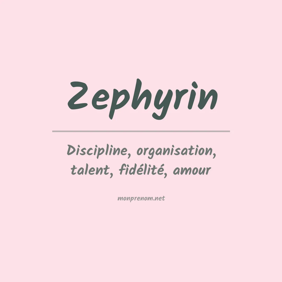 Signification du Prénom Zephyrin Signification du Prénom Zephyrin
