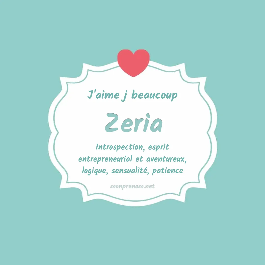 j'aime beaucoup Zeria