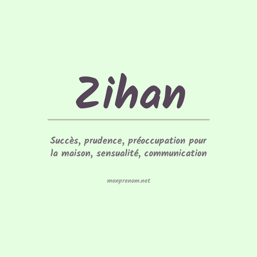 Signification du Prénom Zihan