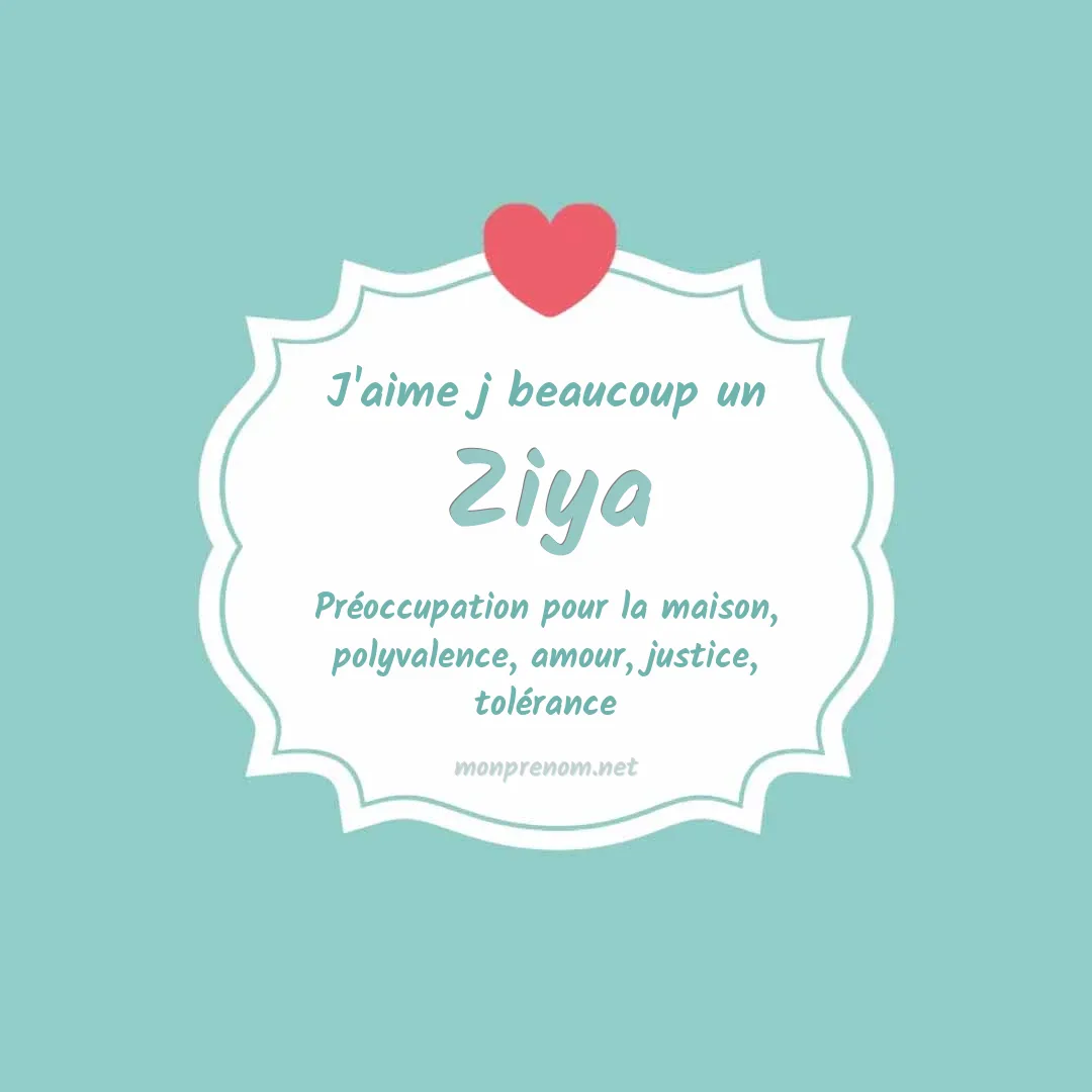 j'aime beaucoup Ziya